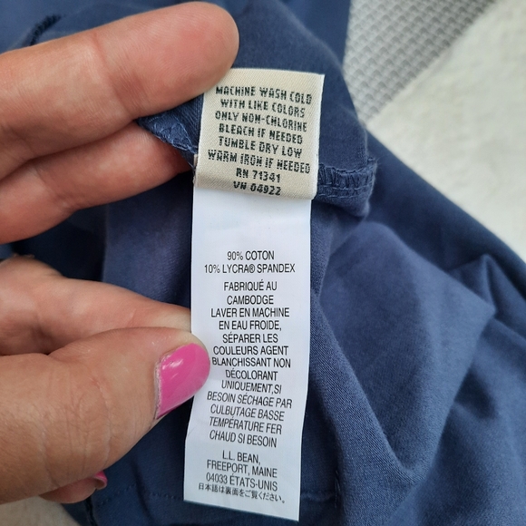 LL Bean Perfect Fit Bootcut Pant Long Tall Stretch NEW Travel Lounge Blue Med - Picture 6 of 11